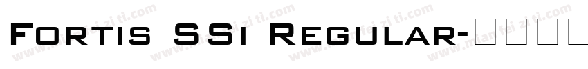 Fortis SSi Regular字体转换